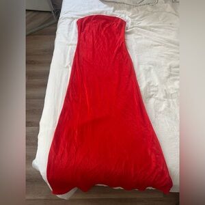 Forever 21 Red Strapless Maxi Dress